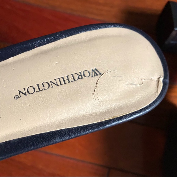 Classic Worthington Leather Block Heel Mule Slide - Picture 6 of 8